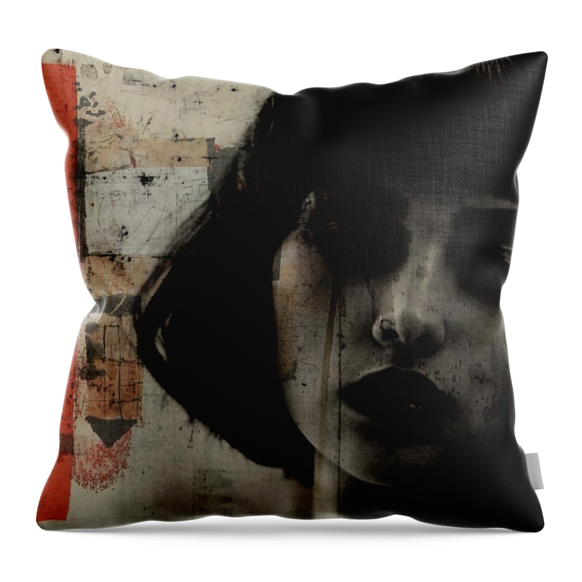 Woman Throw Pillow featuring the digital art Beware Of Darkness by Paul Lovering