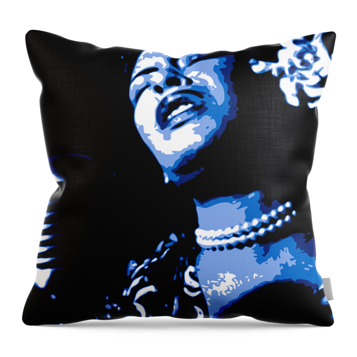 Billie Holiday Throw Pillow featuring the digital art Billie Holiday by DB Artist