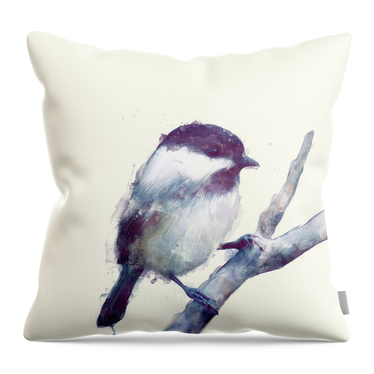 Bird Throw Pillow featuring the painting Bird // Trust by Amy Hamilton