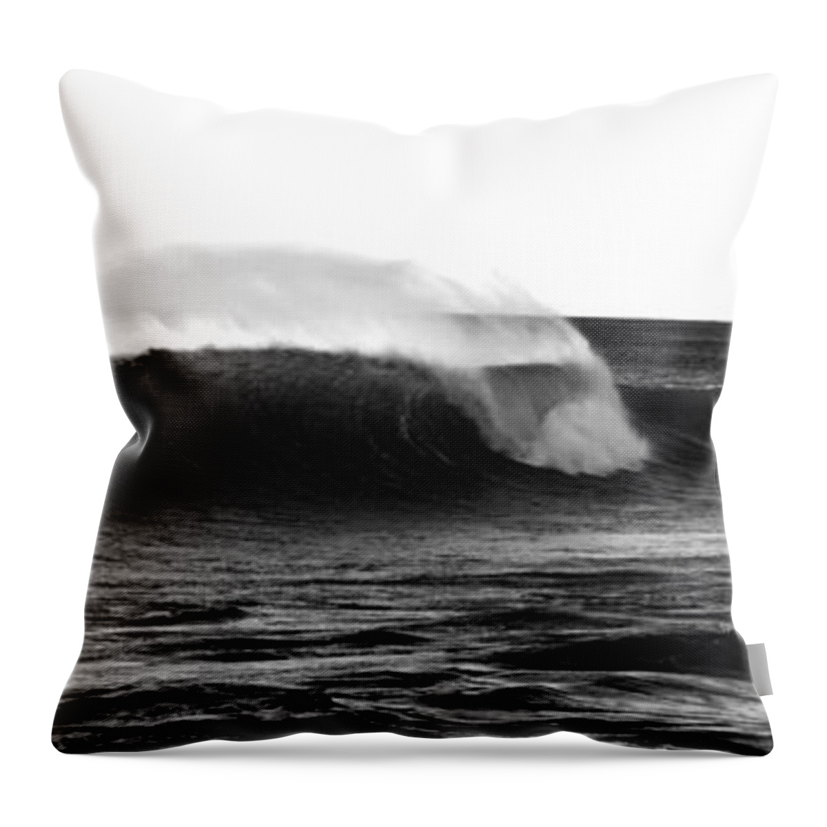 Climate Throw Pillow featuring the photograph Black and White Wave by Pelo Blanco Photo