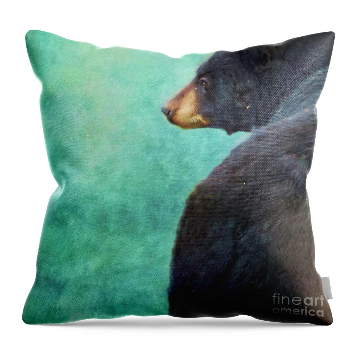 Black Bear S Bum Throw Pillow For Sale By Priska Wettstein
