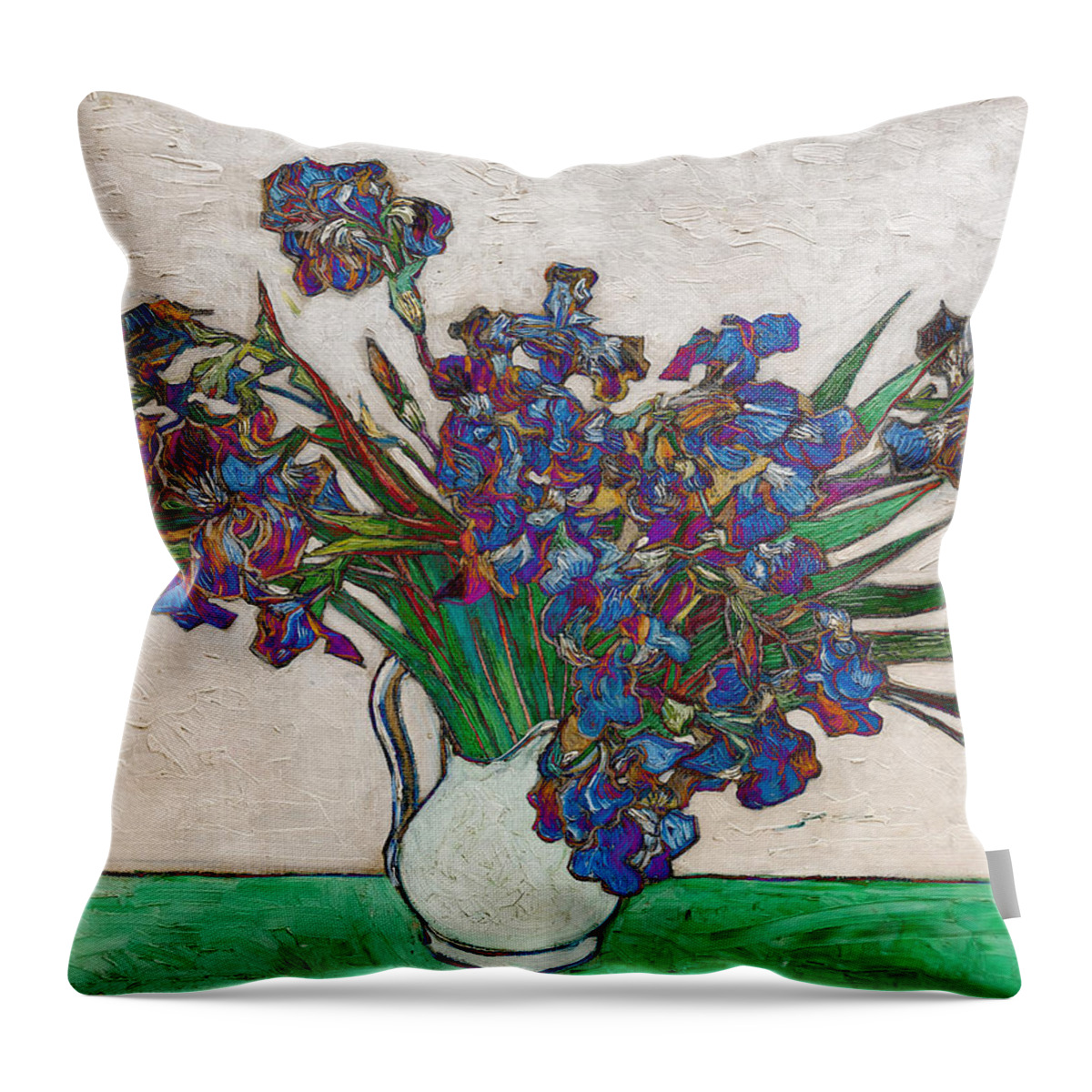 Post Modern Throw Pillow featuring the digital art Blend 16 van Gogh by David Bridburg