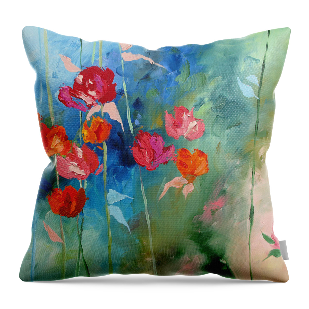 Art Throw Pillow featuring the painting Bliss by Linda Monfort