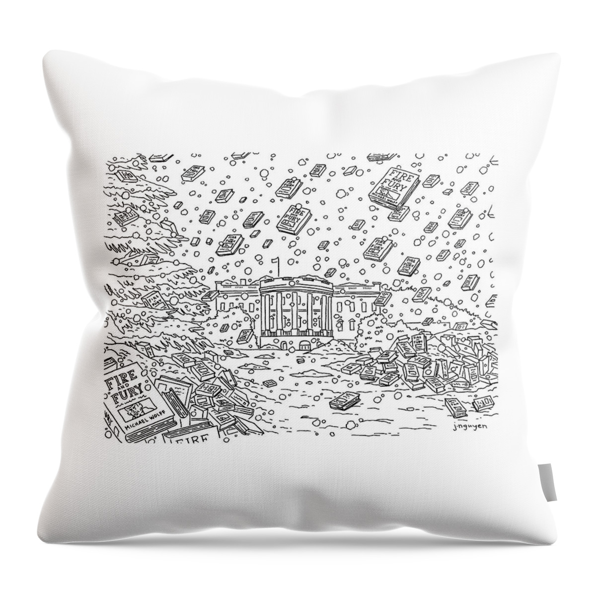Blizzard Of Fire And Fury Throw Pillow