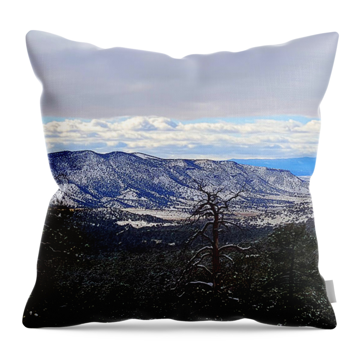 Southwest Landscape Throw Pillow featuring the photograph Blue Hill by Robert WK Clark