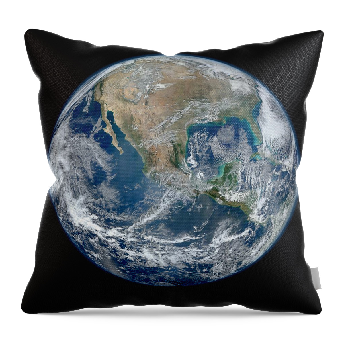 Planet Earth Throw Pillow featuring the photograph Blue Marble 2012 Planet Earth by Nikki Marie Smith