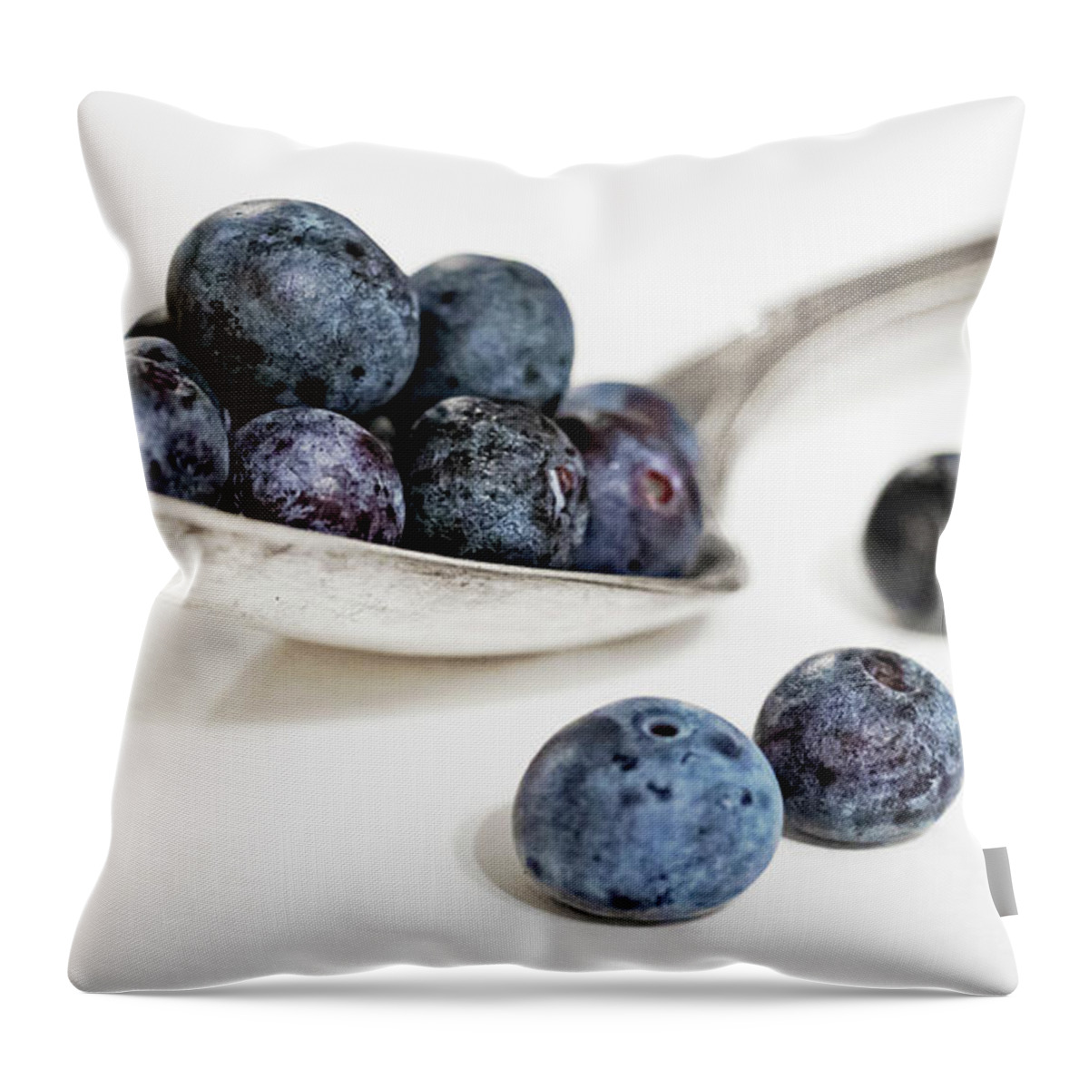 Blueberries Throw Pillow featuring the photograph Blueberries for... by Holly Ross