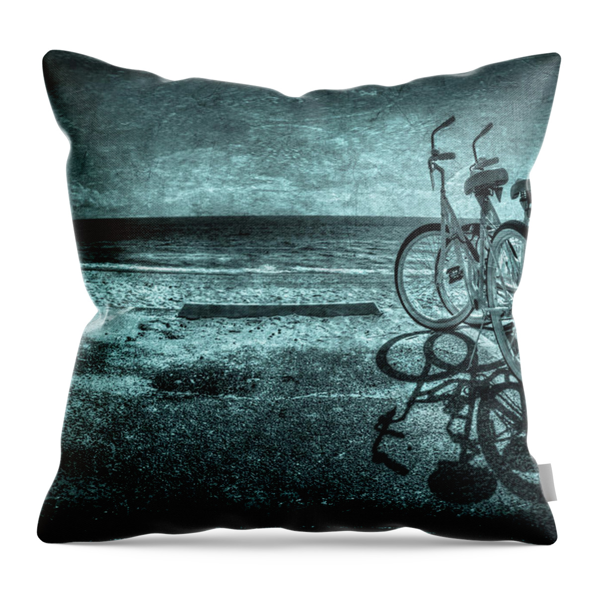 Bicycle Throw Pillow featuring the photograph Bluescape by Evelina Kremsdorf