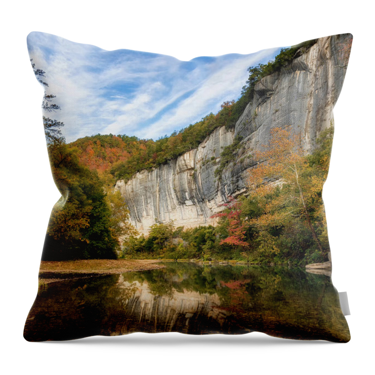 Arkansas Throw Pillow featuring the photograph Bluff by James Barber