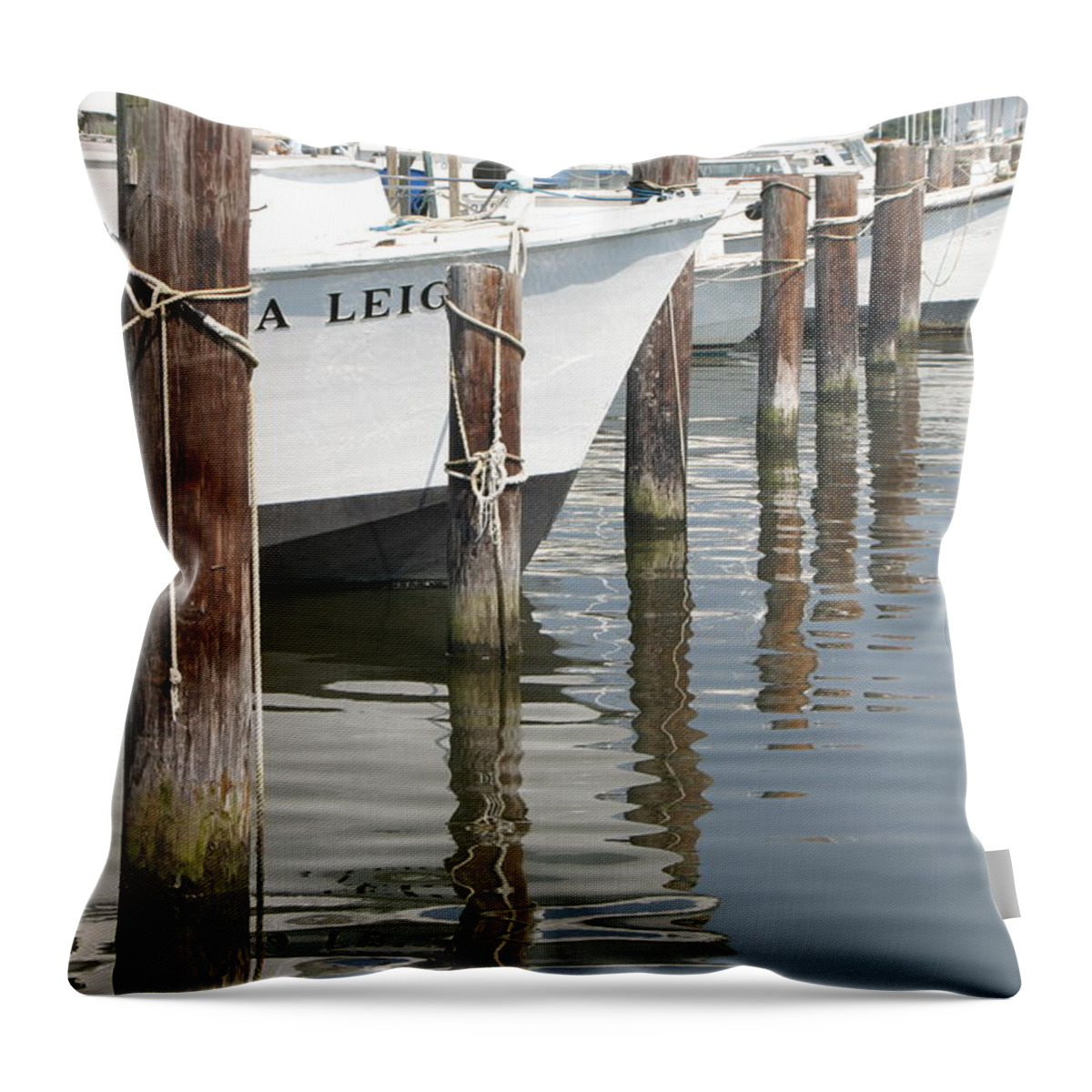 Boats Throw Pillow featuring the photograph Boats by Jeff Floyd CA