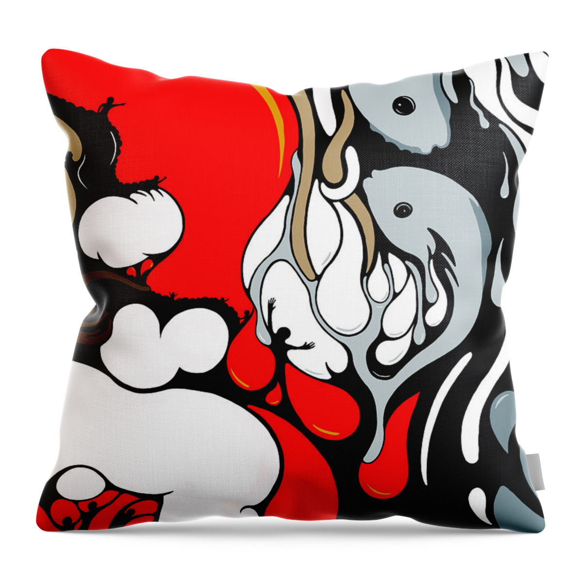 Female Throw Pillow featuring the digital art Boiling Point by Craig Tilley