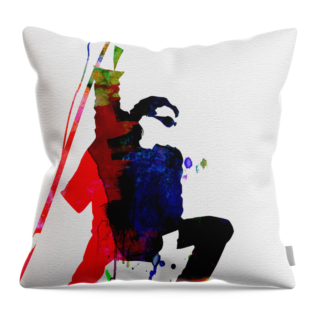 Bono Throw Pillow featuring the painting Bono Watercolor by Naxart Studio