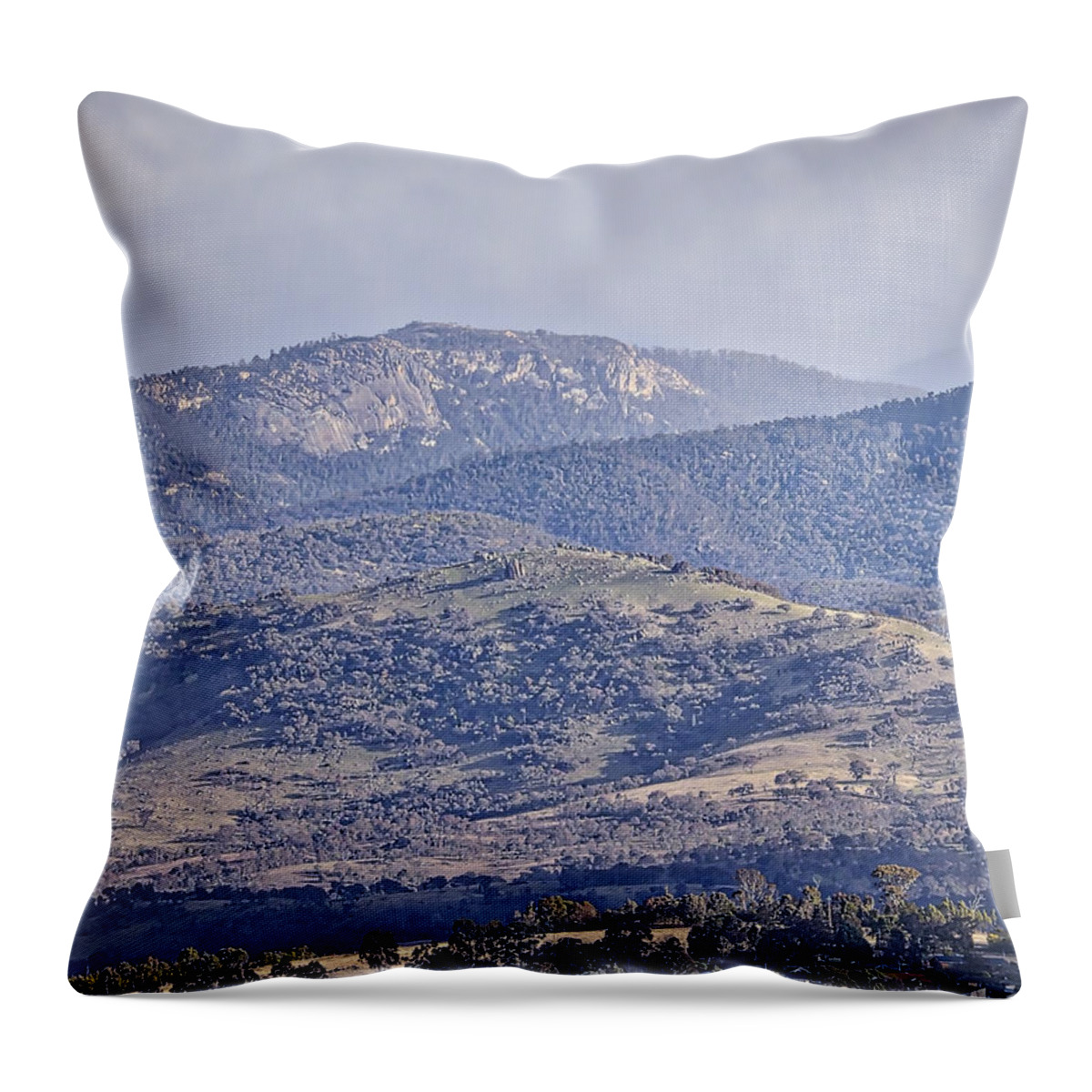 Australia Throw Pillow featuring the photograph Booroomba Rocks - Canberra - Austrlalia by Steven Ralser