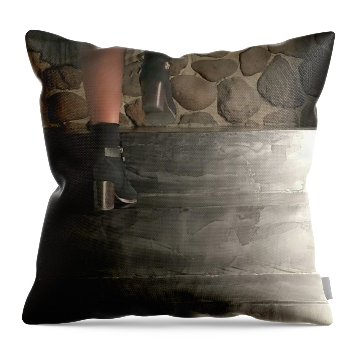 Steps Throw Pillow featuring the photograph Boots 02 by Jessica Levant