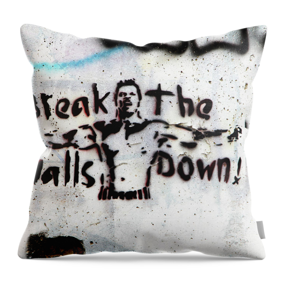 Break The Walls Down Throw Pillow For Sale By Munir Alawi