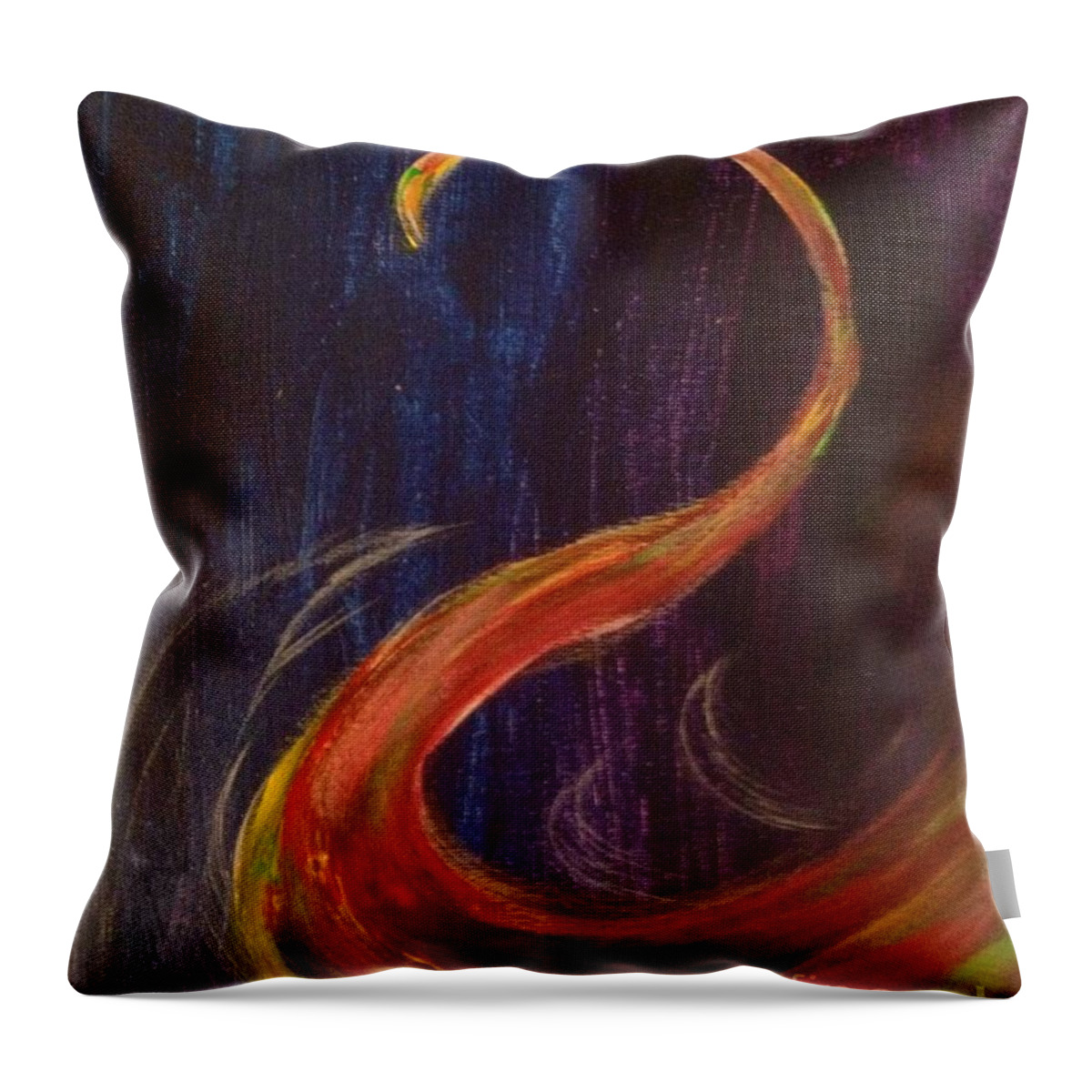 Bright Swan Throw Pillow featuring the painting Bright Swan by Sarahleah Hankes