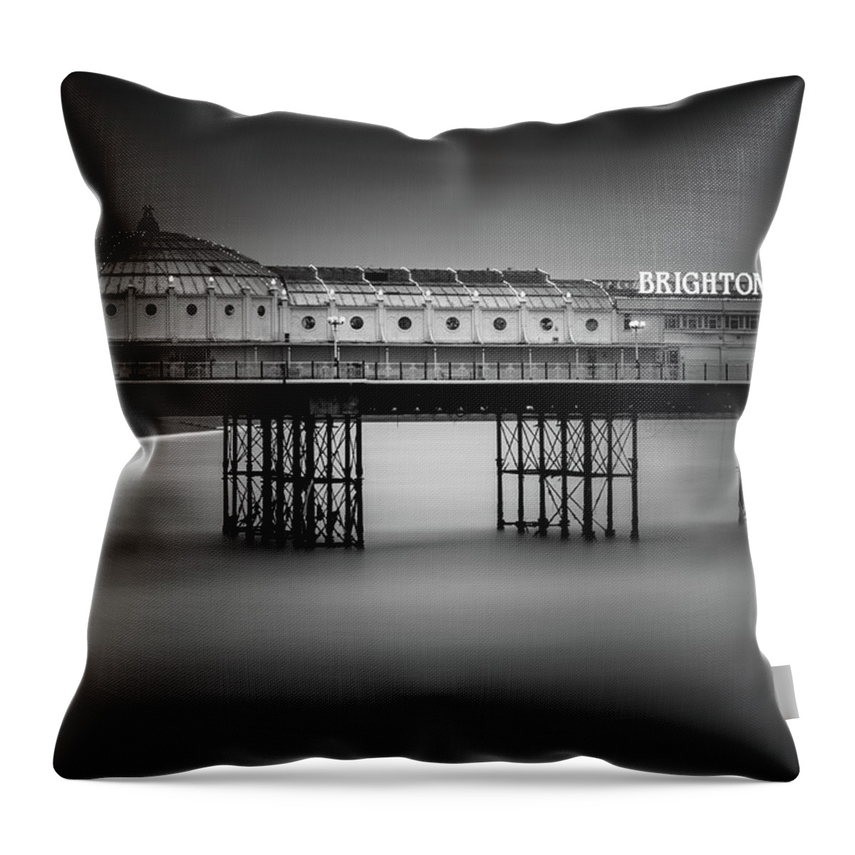 Brighton Pier Throw Pillow featuring the photograph Brighton Pier, England by Ivo Kerssemakers