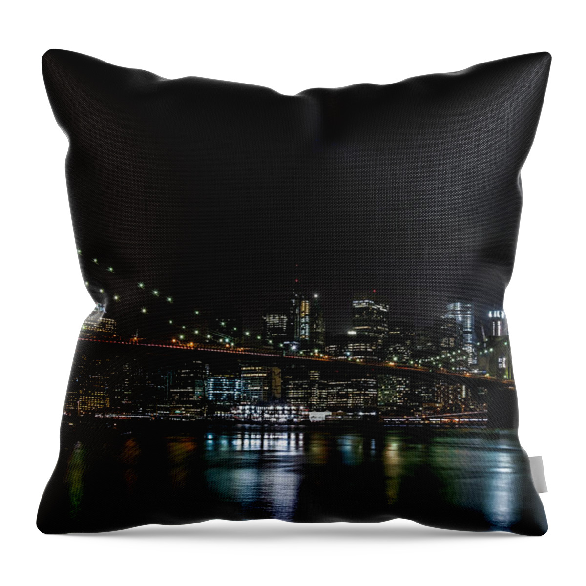 Brooklyn Bridge Throw Pillow featuring the photograph Brooklyn Bridge by Jaime Mercado