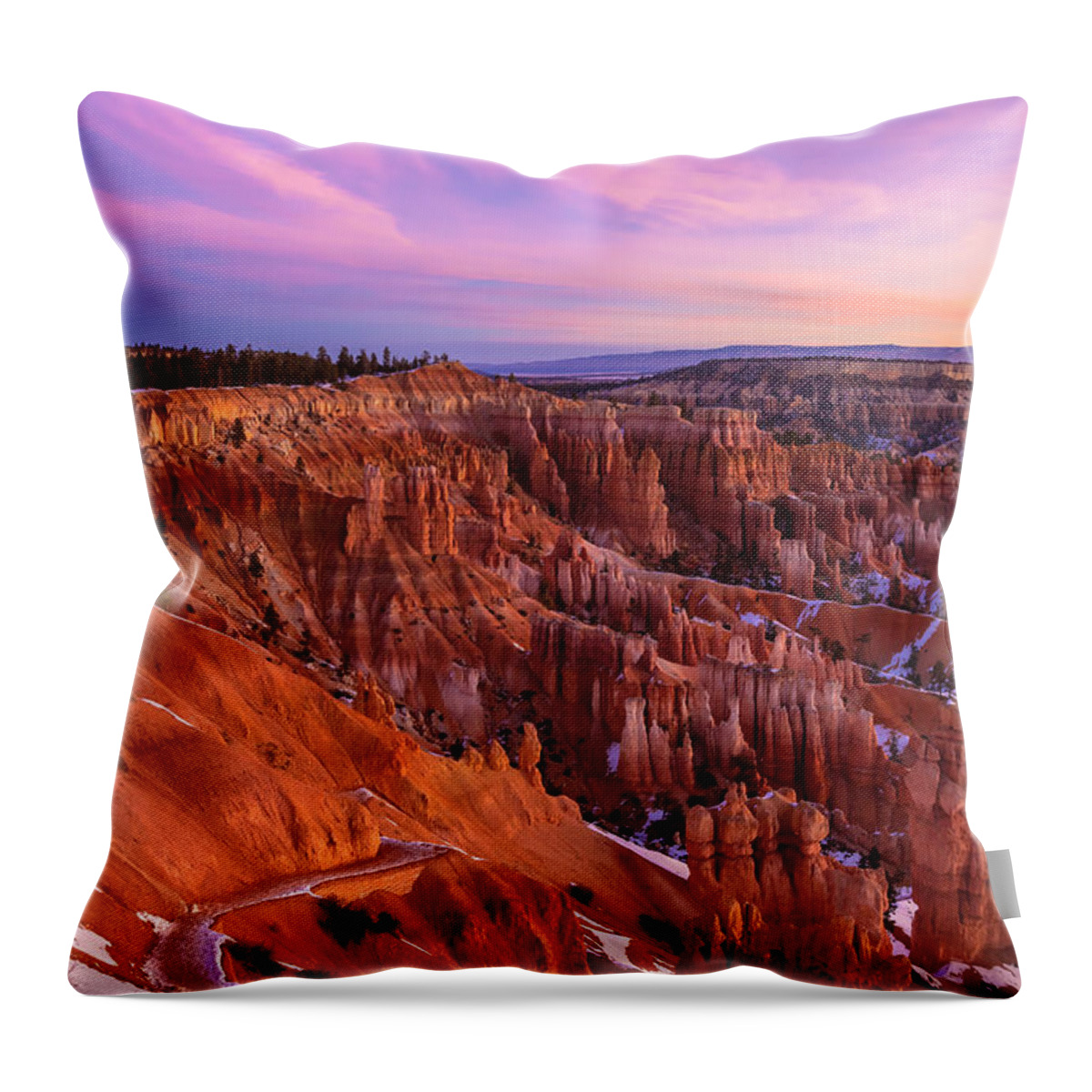 Natioanl Park Throw Pillow featuring the photograph Bryce Canyon at Sunrise by Jonathan Nguyen