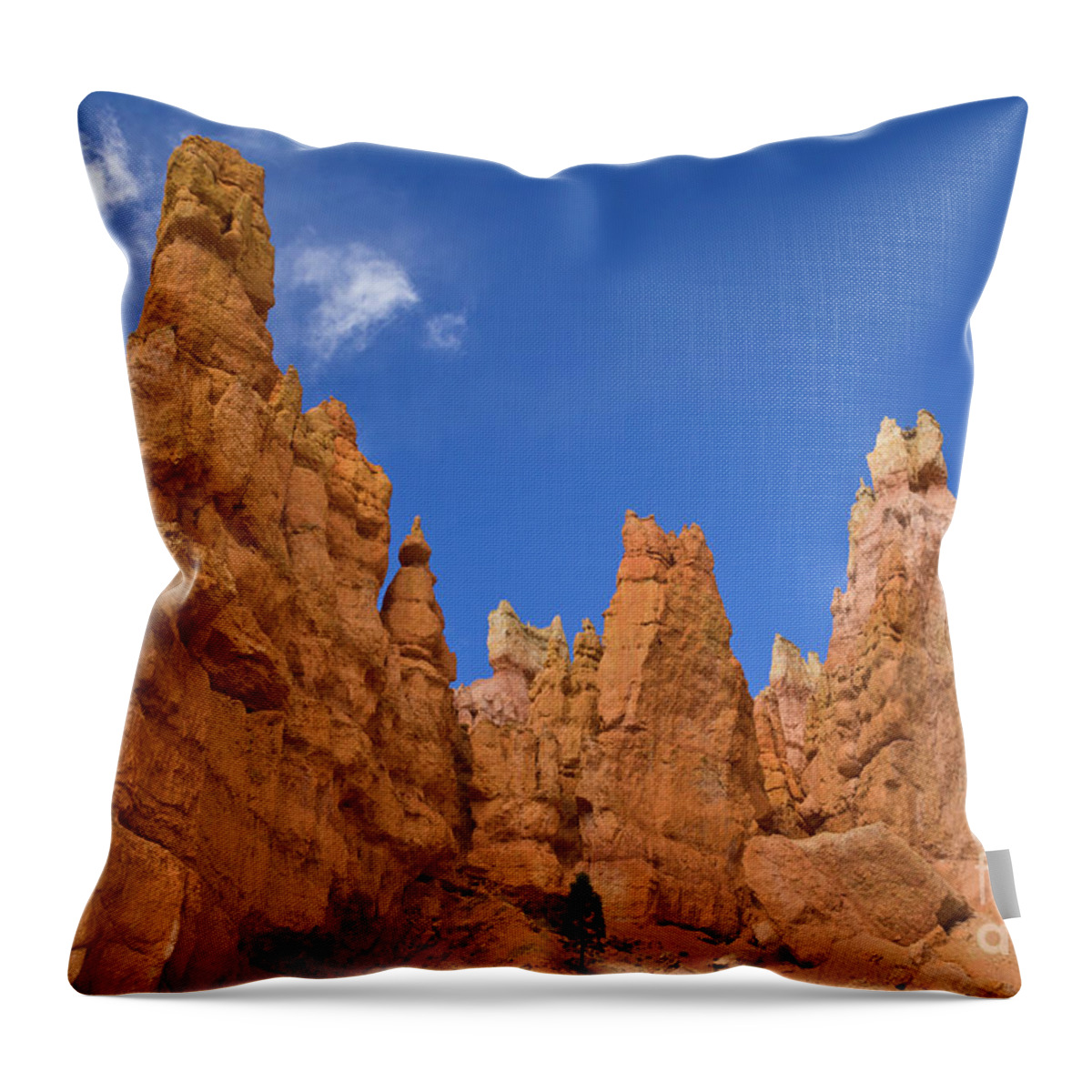 00559157 Throw Pillow featuring the photograph Bryce Canyon Hoodoos by Yva Momatiuk John Eastcontt