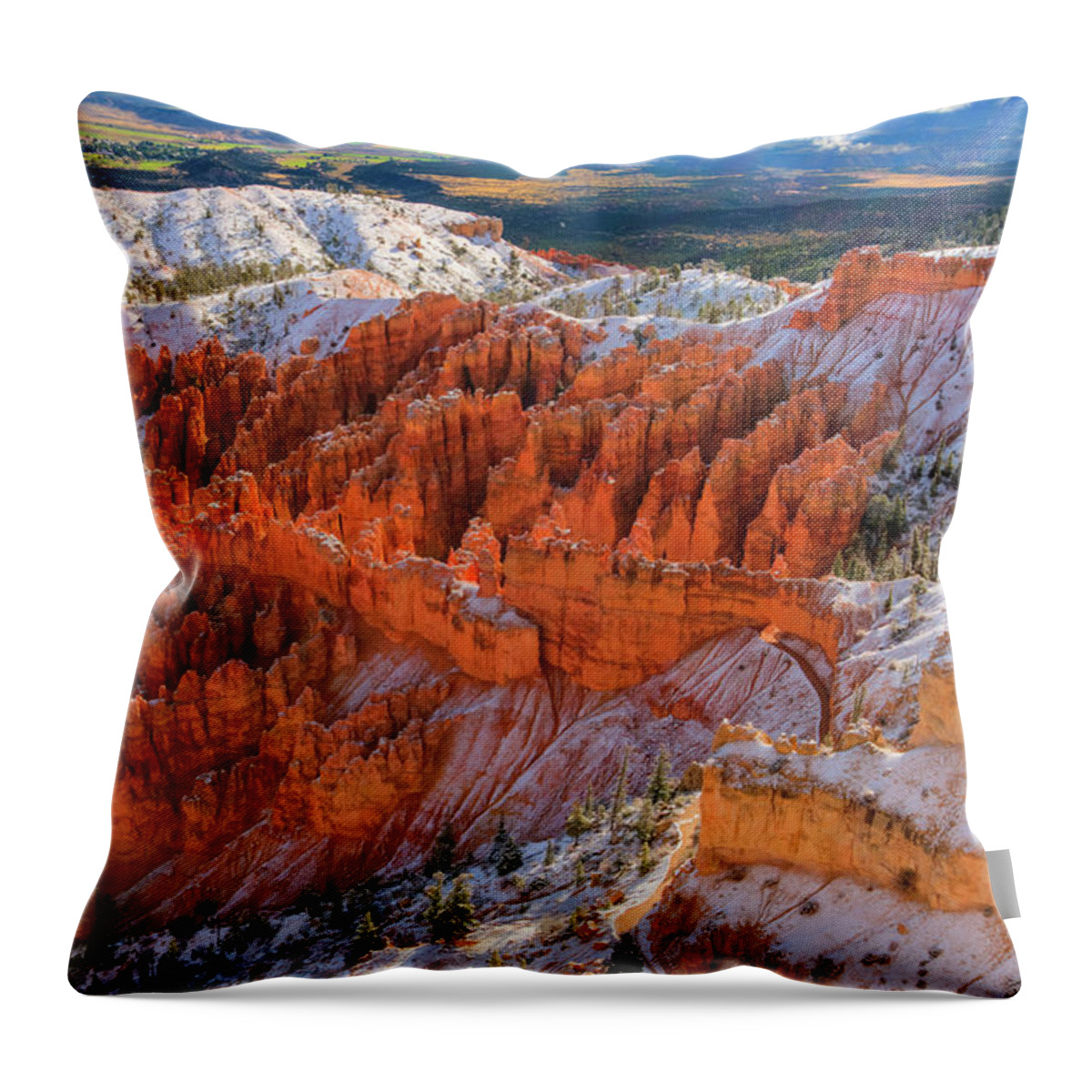 Canyon Throw Pillow featuring the photograph Bryce Canyon by John Roach