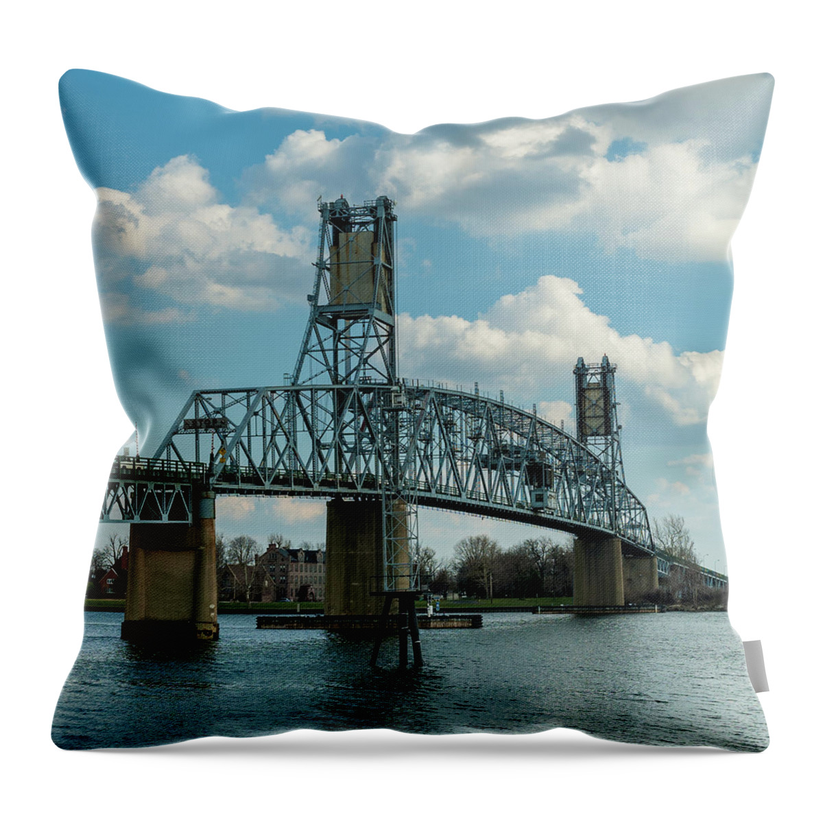 Burlington Bristol Bridge Throw Pillow featuring the photograph Burlington Bristol Bridge by Louis Dallara