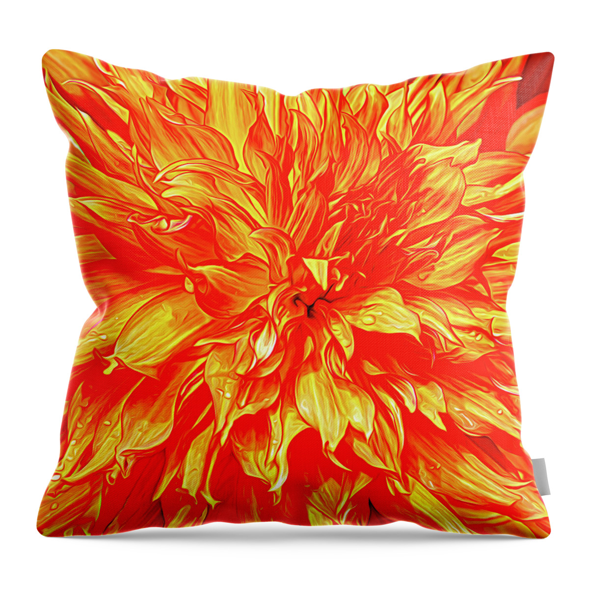 Beautiful Throw Pillow featuring the photograph Burning love by Tim Abeln