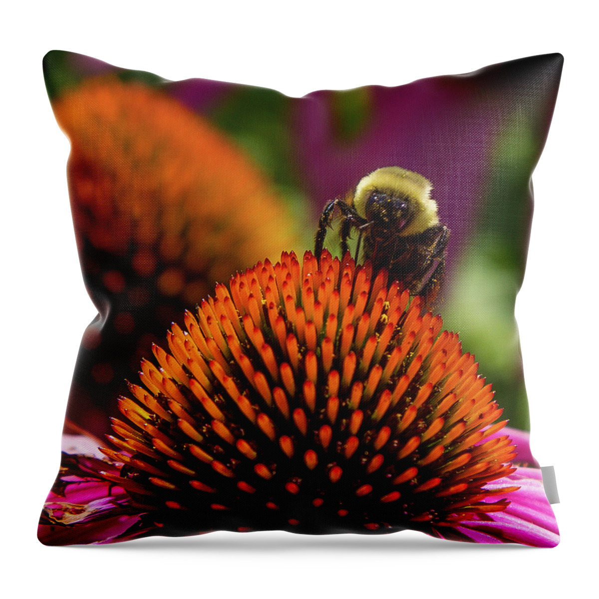 Bee Throw Pillow featuring the photograph Busy as a ... Just busy by Darryl Hendricks