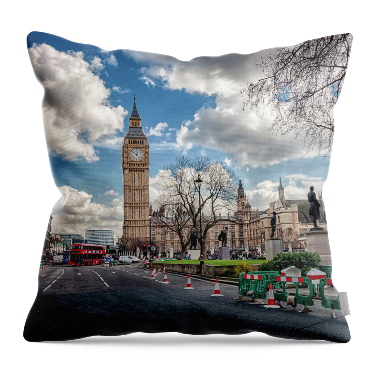 Ben Throw Pillow featuring the photograph Busy road by Mariusz Talarek