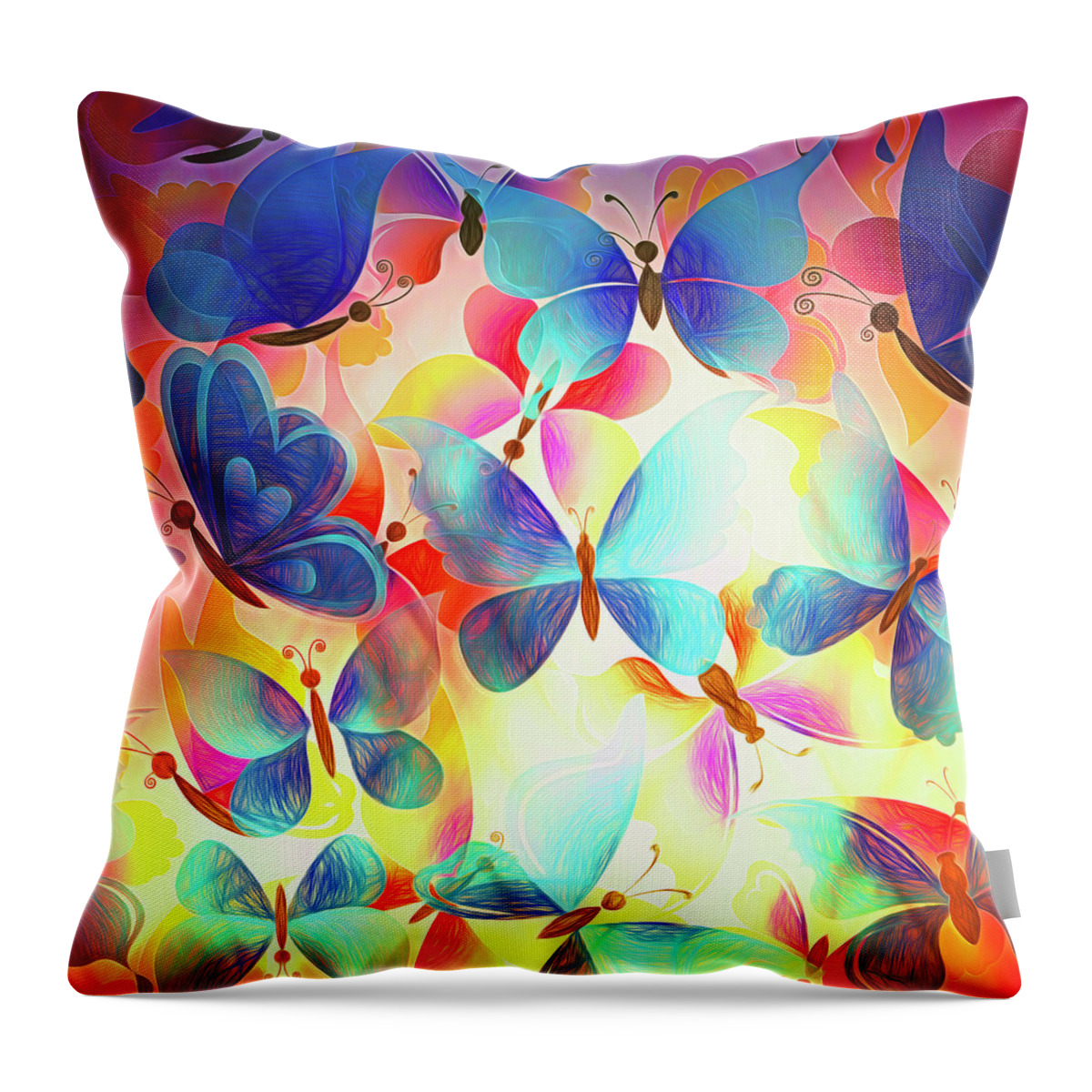 Butterfly Throw Pillow featuring the photograph Butterflights by Bill and Linda Tiepelman