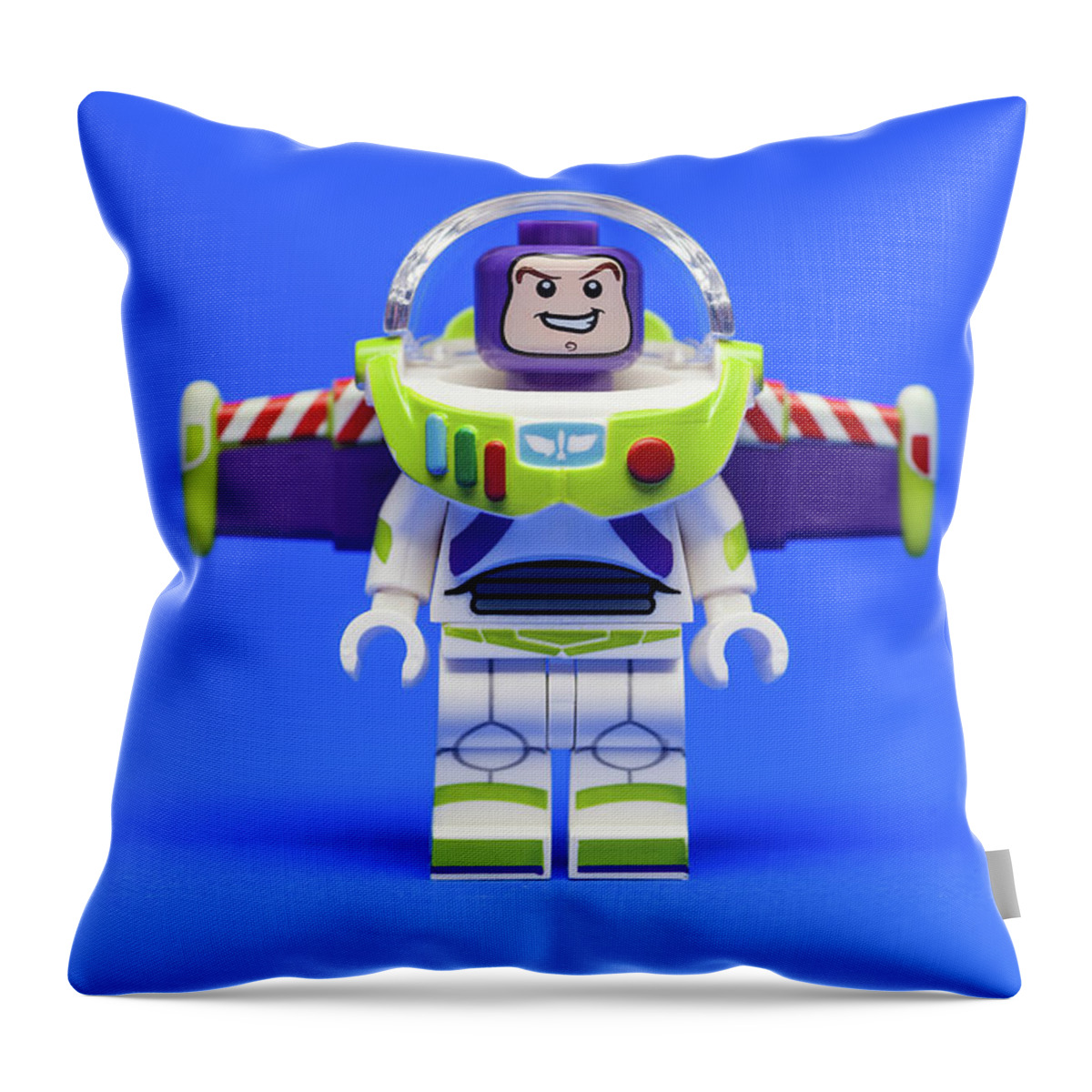 Lego Throw Pillow featuring the photograph Buzz by Samuel Whitton