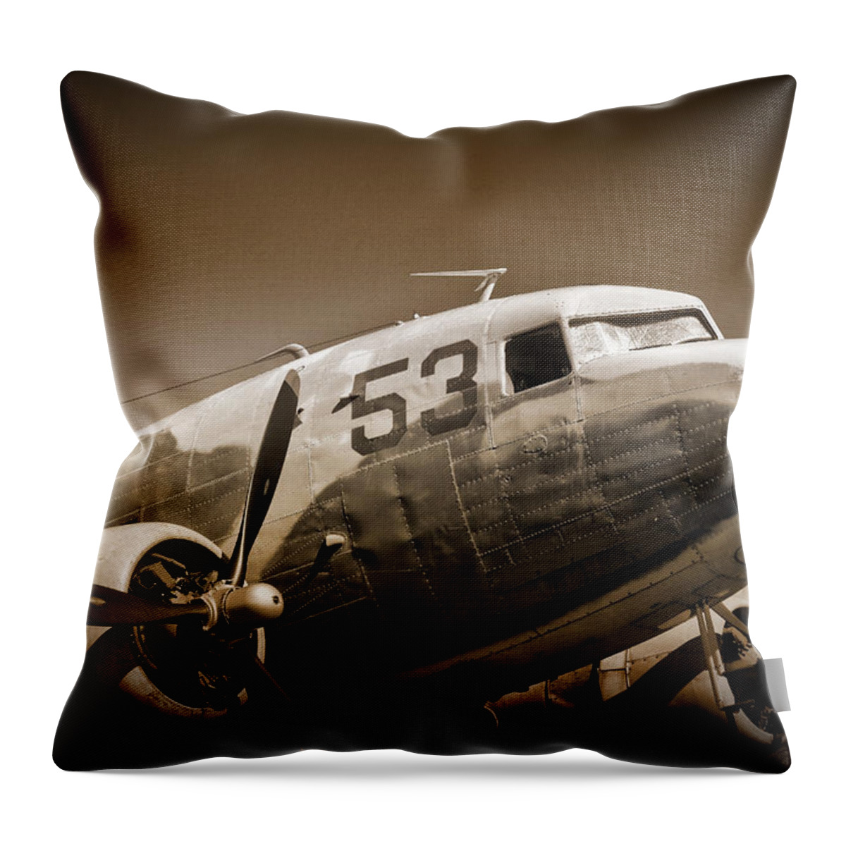 Photograph Throw Pillow featuring the photograph C-47 Sky Train by Richard Gehlbach
