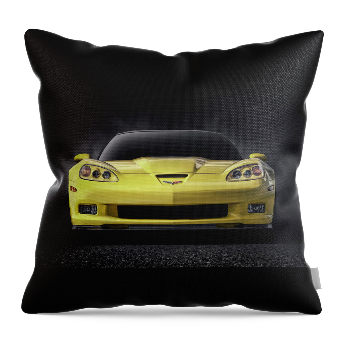 Corvette Throw Pillow featuring the digital art C6 Zr1 by Douglas Pittman
