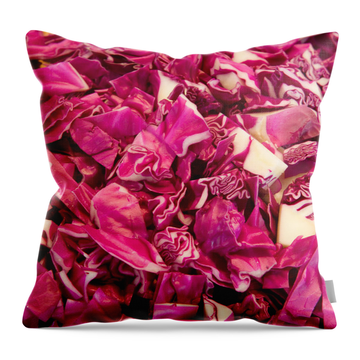 Food Throw Pillow featuring the photograph Cabbage 639 by Michael Fryd