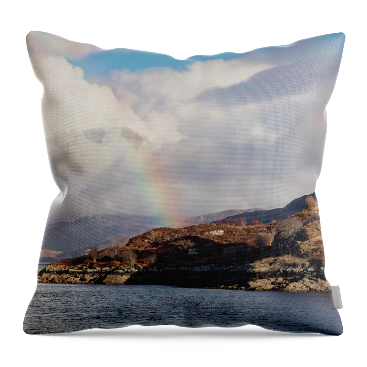 Castle Moil Throw Pillow featuring the photograph Caisteal Maol by Holly Ross