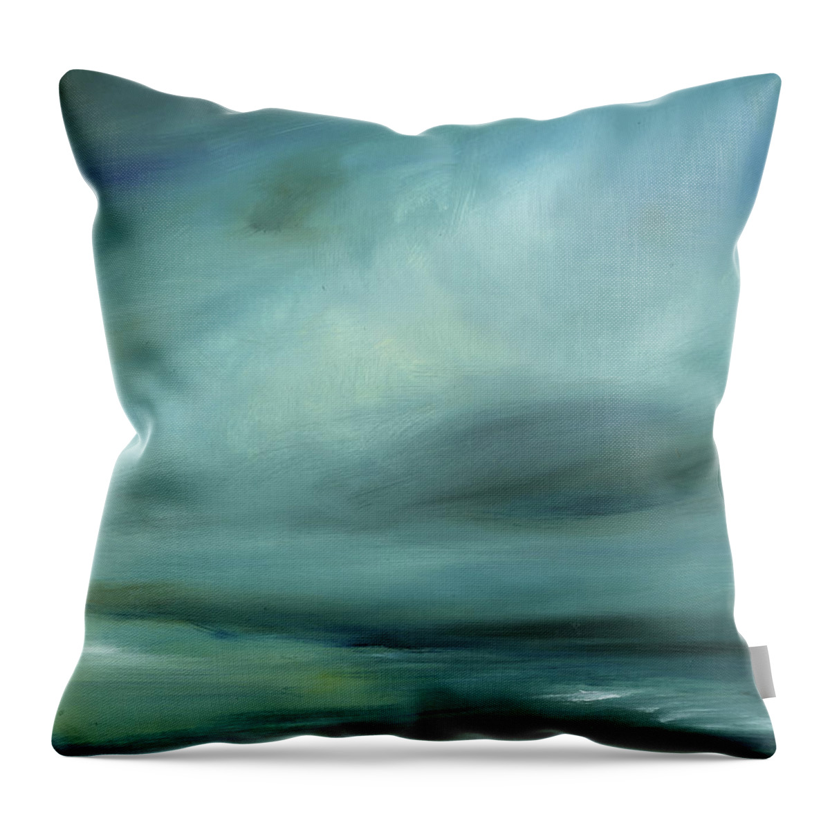 Abstract Art Throw Pillow featuring the painting Calima by Juan Bosco