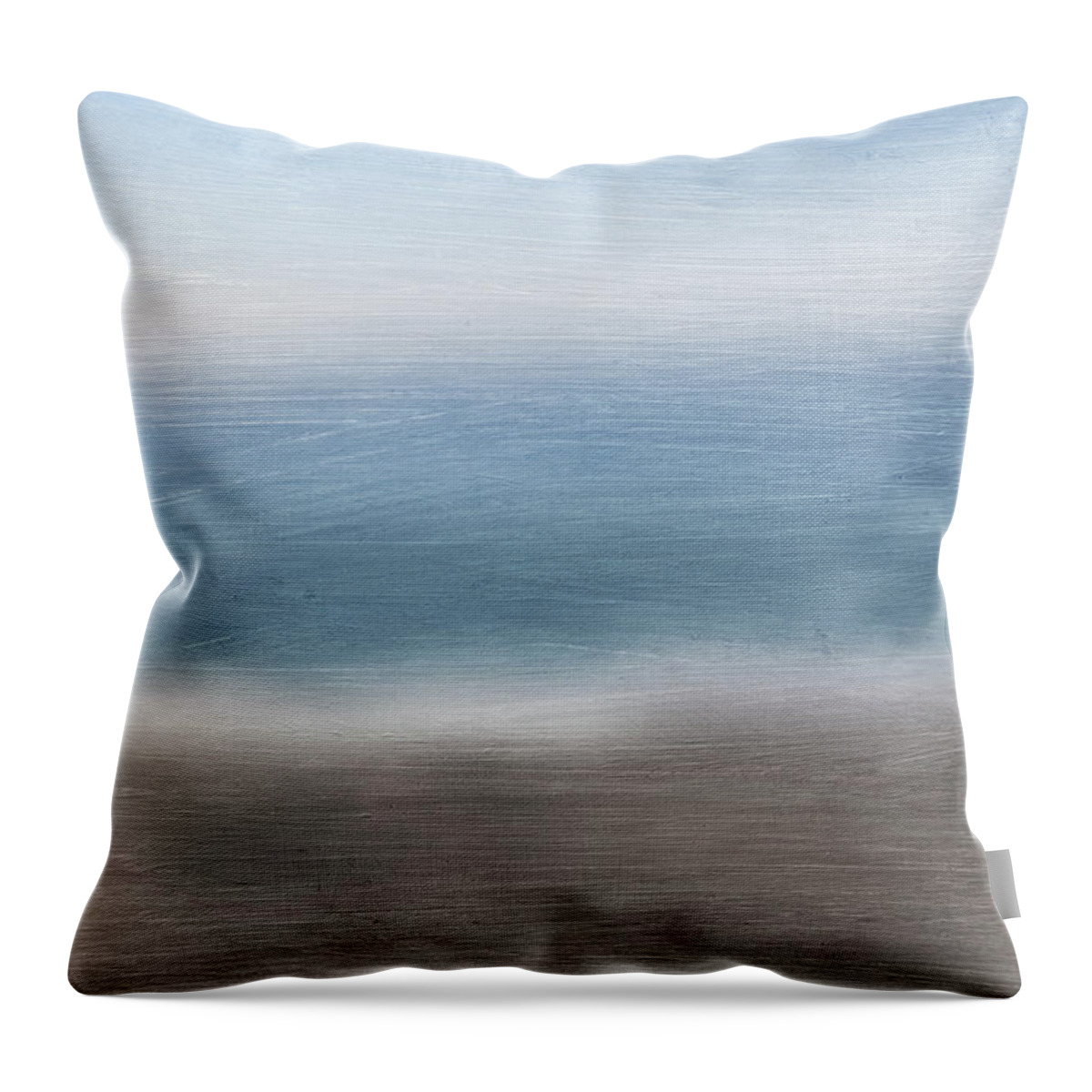 Beach Throw Pillow featuring the mixed media Calm Coast 2- Art by Linda Woods by Linda Woods