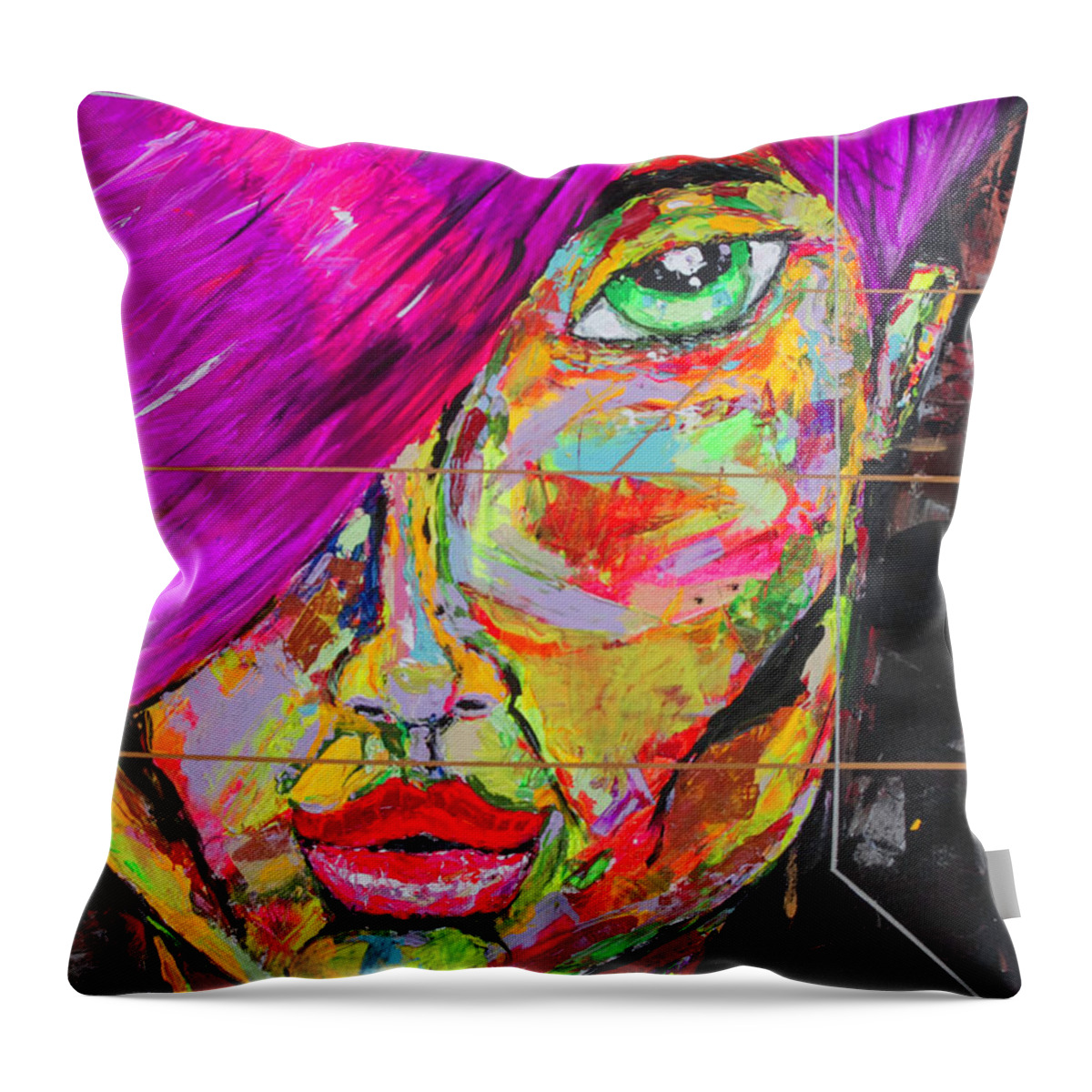 Julius Has Always Been Drawn To Throw Pillow featuring the painting Candy by Julius Hannah
