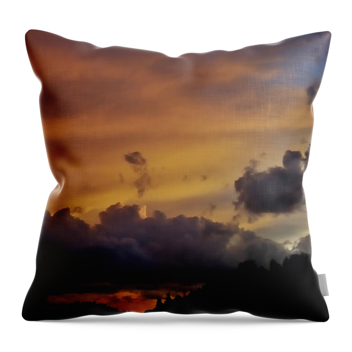 Landscape Throw Pillow featuring the photograph Canyon Sunset by Ron Cline