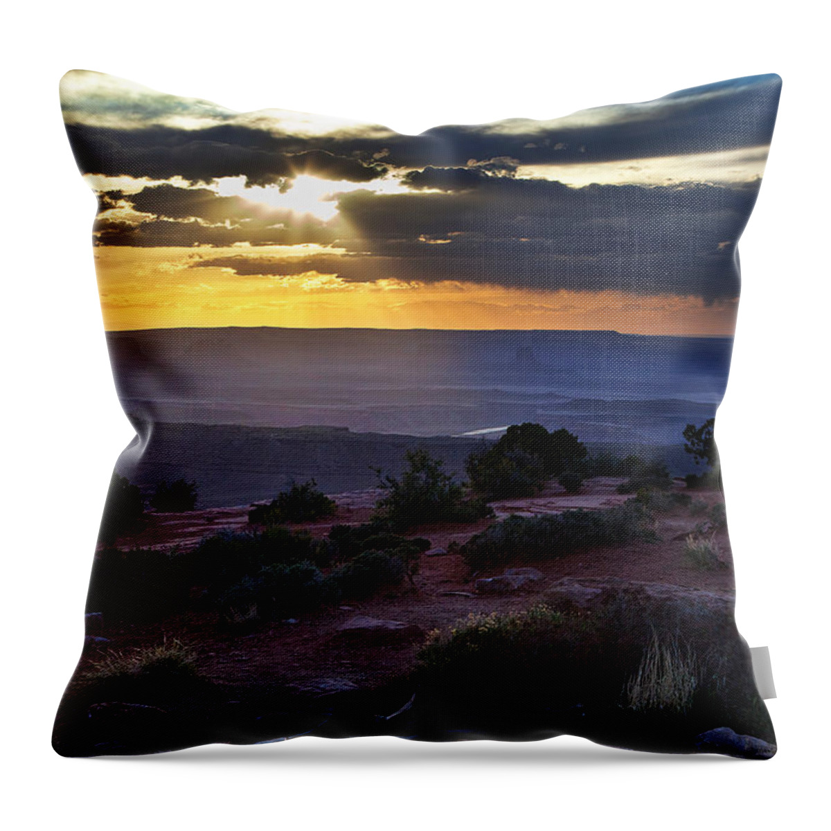 Utah Throw Pillow featuring the photograph Canyonlands Sunset by James Garrison