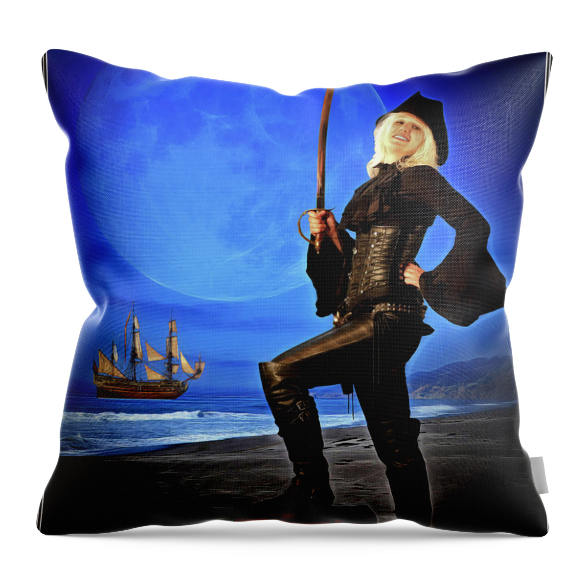 Pirate Throw Pillow featuring the photograph Captain Crystal by Jon Volden