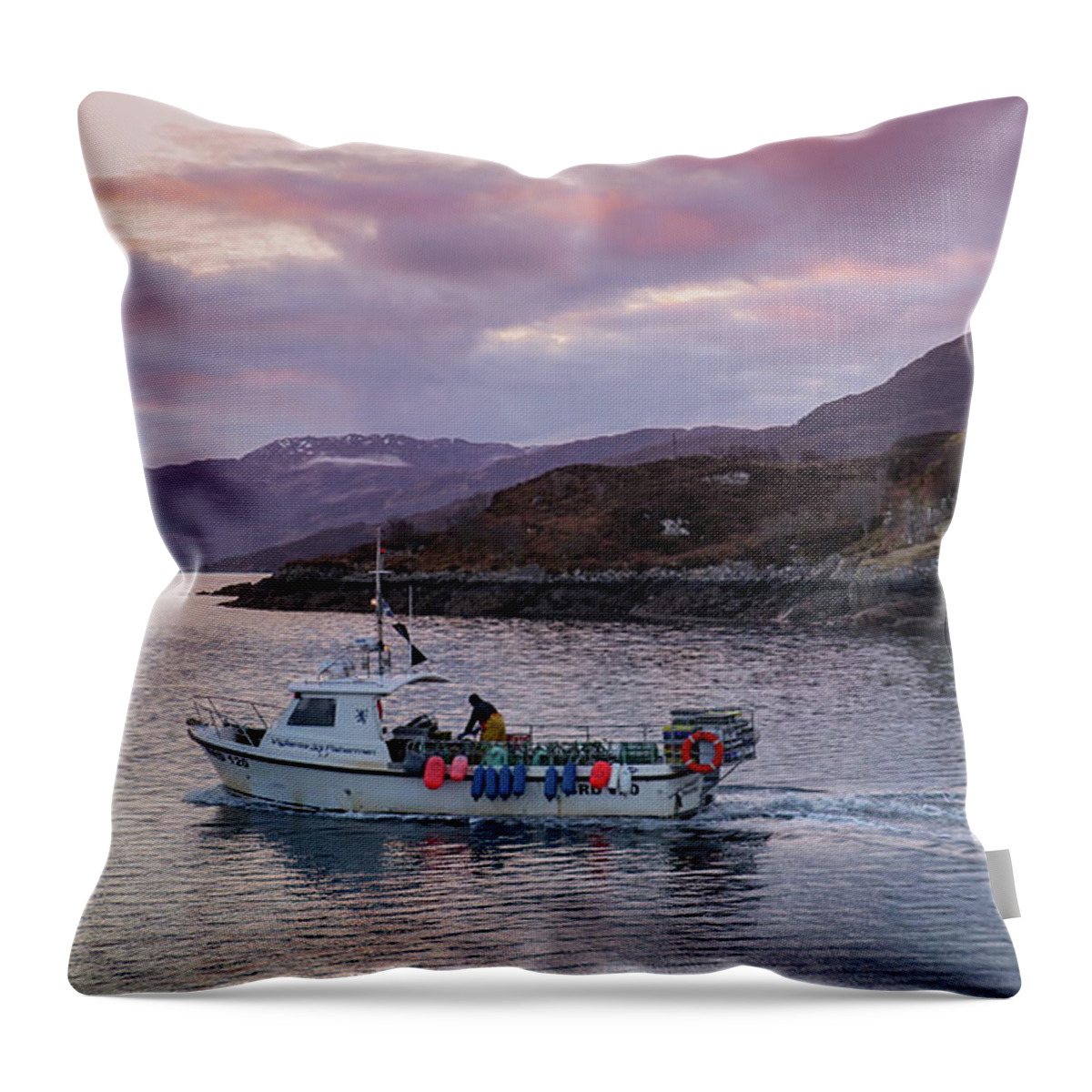 Sunrise Throw Pillow featuring the photograph Catch of the Day by Holly Ross