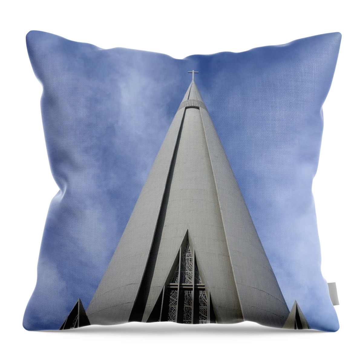Cathedral Throw Pillow featuring the photograph Cathedral Minor Basilica Our Lady of Glory by Bruna Lima