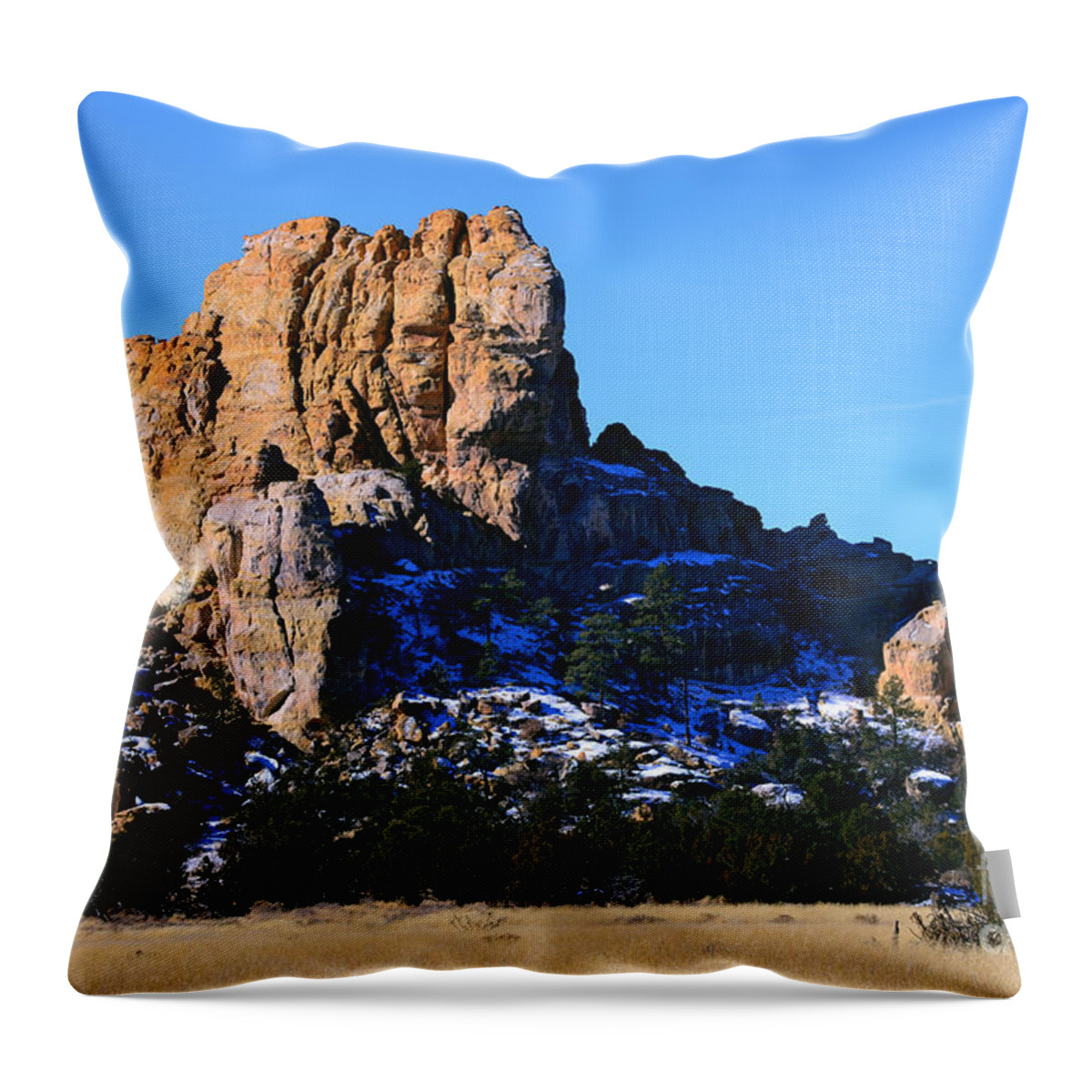 Southwest Landscape Throw Pillow featuring the photograph Cebollita bluff by Robert WK Clark