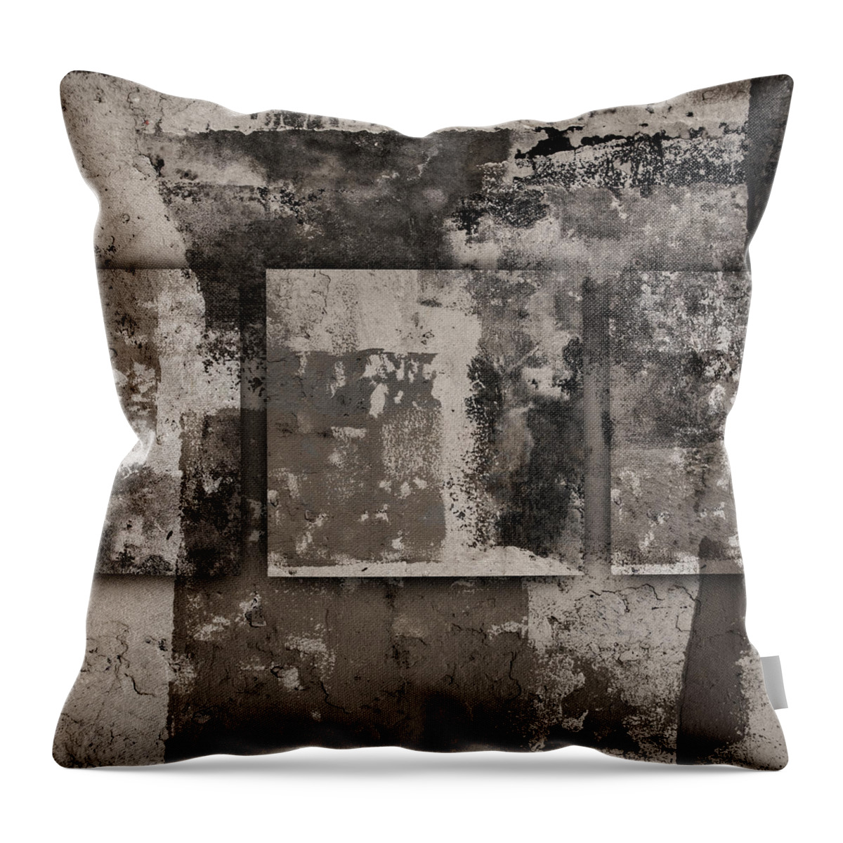Cement Throw Pillow featuring the photograph Cement Squares Number Three by Carol Leigh