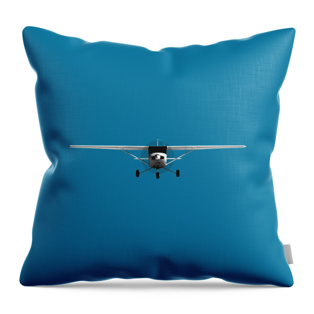 3d Throw Pillow featuring the digital art Cessna 152 by Jan Brons