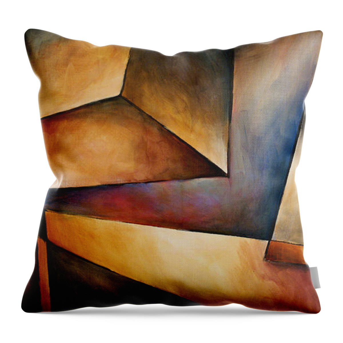 Abstract Throw Pillow featuring the painting Chaos by Michael Lang
