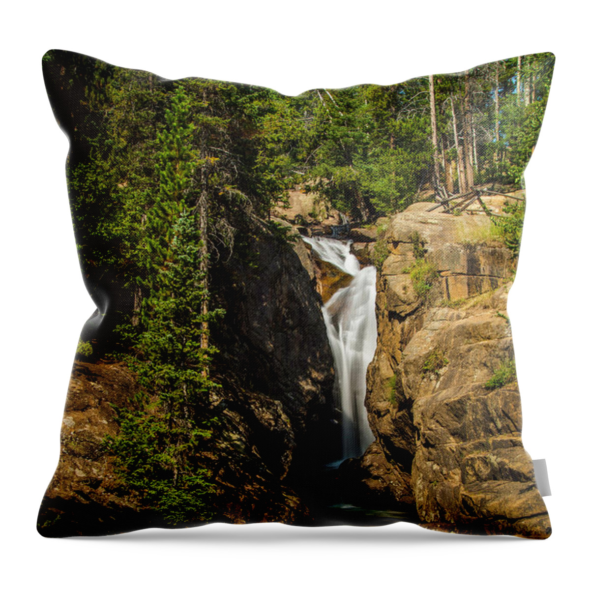 Colorado Throw Pillow featuring the photograph Chasm Falls by John Roach