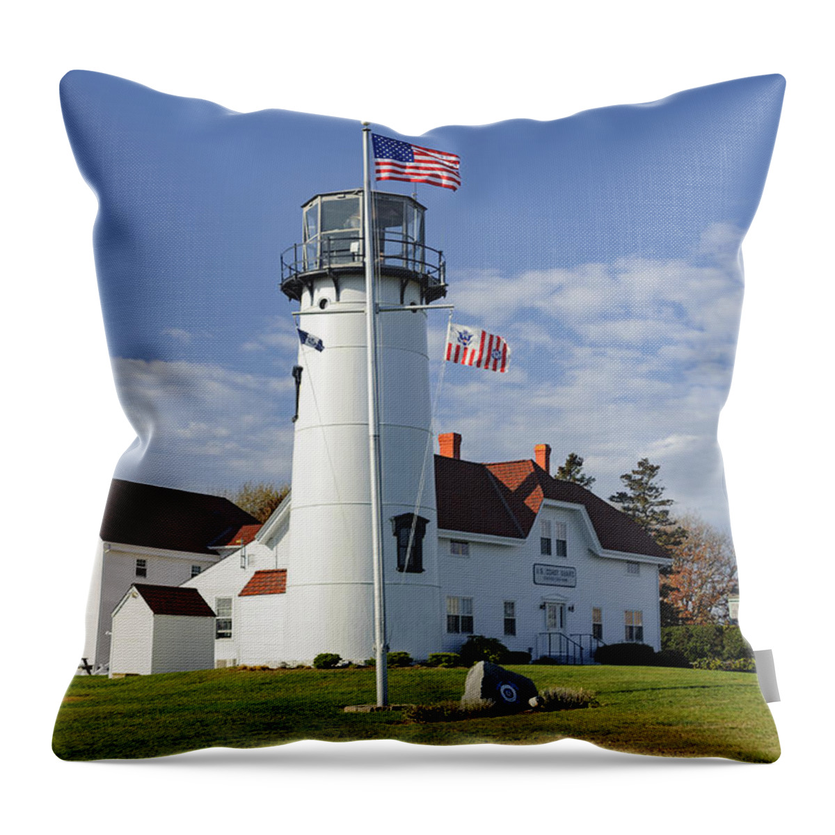 Cape Cod Throw Pillow featuring the photograph Chatham Lighthouse I by Marianne Campolongo