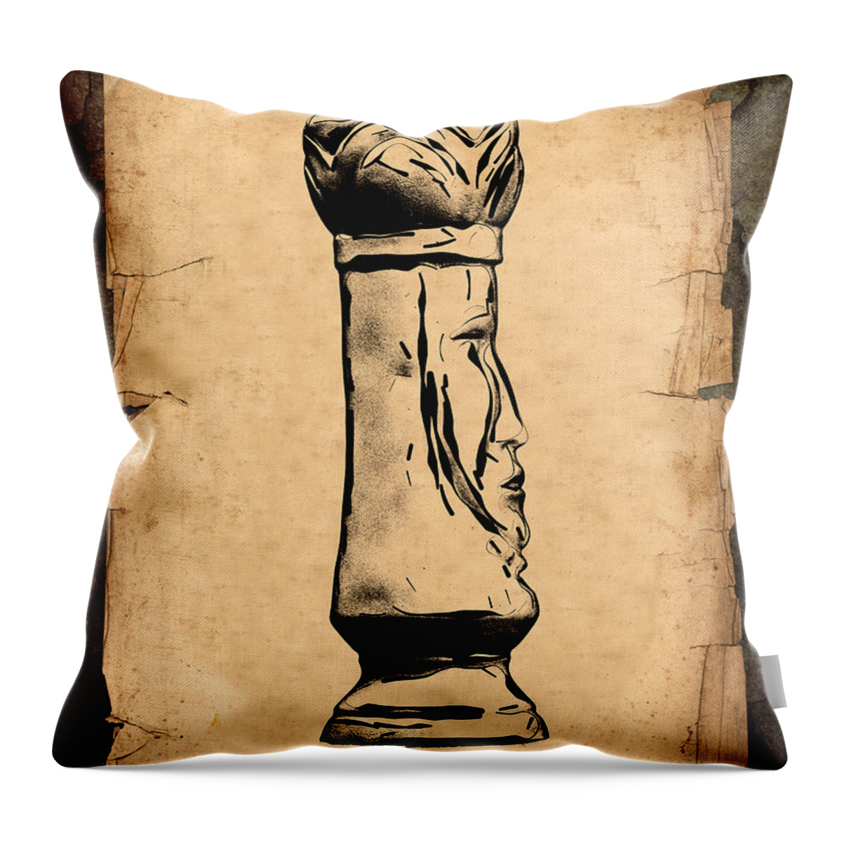 King Throw Pillow featuring the photograph Chess King by Tom Mc Nemar